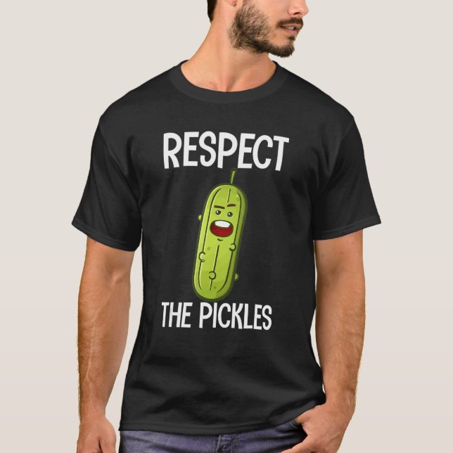 Camiseta Respeite A Comida De Pepino De Pepino (Frente)