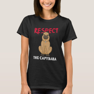 Camiseta Respeite A Espécie Animal Selvagem Capybara Whispe