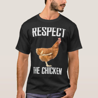 Camiseta Respeite a Fazenda de Frangos para Raglan de Frang