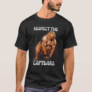 Camiseta Respeite A Malhação De Capybara Bodybuilder
