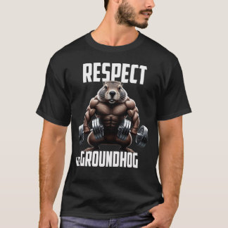 Camiseta Respeite a marmota, feliz dia da marmota