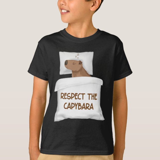 Camiseta Respeite A Sona Oficial De Capybara Slee (Frente)