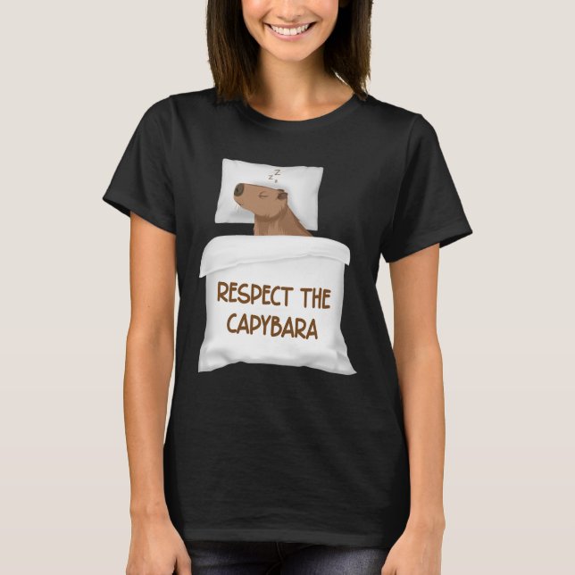 Camiseta Respeite A Sona Oficial De Capybara Slee (Frente)