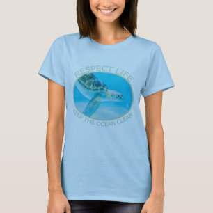 Camiseta Respeite a vida, mantenha o oceano limpo
