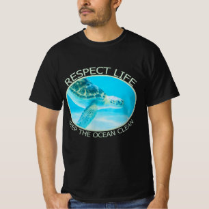 Camiseta Respeite a vida, mantenha o oceano limpo