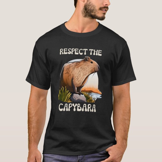 Camiseta Respeite Capybara Capybara cita Rodent (Frente)