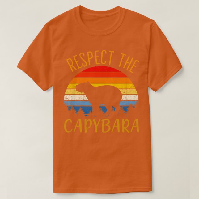 Camiseta Respeite O Animal Capybara Funny Capybara Lover (Frente do Design)