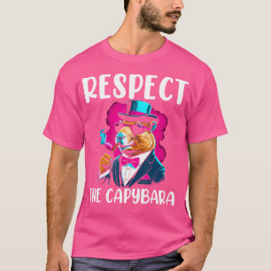 Camiseta Respeite O Animal Capybara Funny Capybara Lover