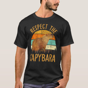 Camiseta Respeite O Animal Capybara Funny Capybara Lover