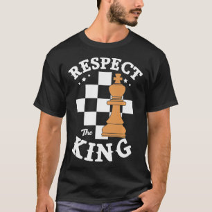 Camiseta Respeite O Avô Do Jogo Do Jogador De Xadrez Rei