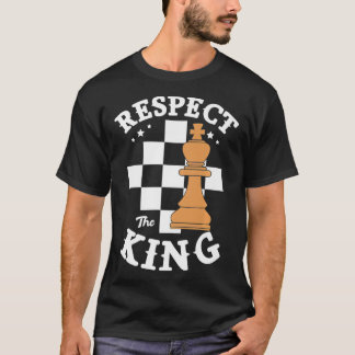 Camiseta Respeite O Avô Do Jogo Do Jogador De Xadrez Rei