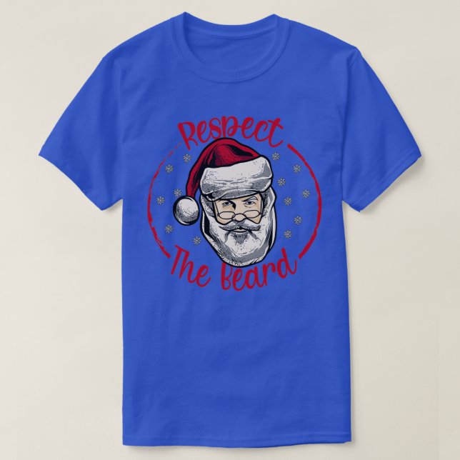 Camiseta Respeite o Beard Papai Noel Feliz Natal1 (Frente do Design)
