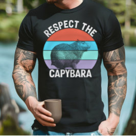 Camiseta Respeite O Capivara Capybara Engraçado Amante
