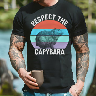 Camiseta Respeite O Capivara Capybara Engraçado Amante