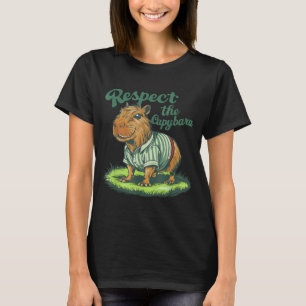 Camiseta Respeite O Capivara - Foto Engraçada Roedor Capiba