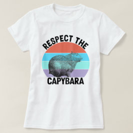 Camiseta Respeite o Capivara Roedor Engraçado Capivara