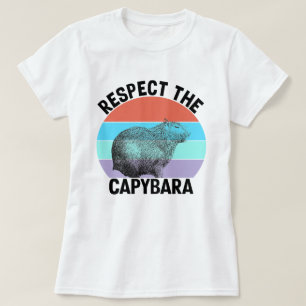 Camiseta Respeite o Capivara Roedor Engraçado Capivara