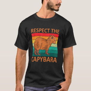 Camiseta Respeite O Capivara Vintage Animal Fofo