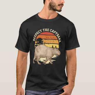 Camiseta Respeite O Capybara Crianças Homens Mulheres Capyb
