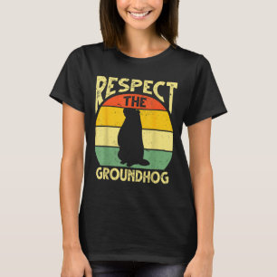 Camiseta Respeite O Design De Esquilo Marmota Dia Do Esquil