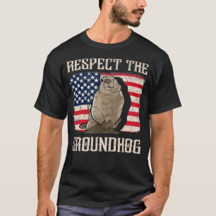 Camiseta Respeite O Dia Do Groundhog Woodchuck 2 De Feverei