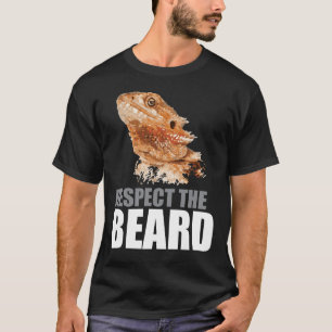 Camiseta Respeite o dragão farpado engraçado da barba