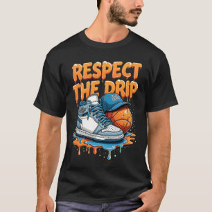 Camiseta Respeite O Drip Sneaker Swag Sketll Estilo De Rua
