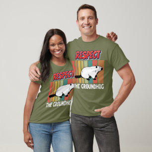 Camiseta Respeite O Groundhog 