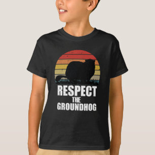 Camiseta Respeite o Groundhog – Design Divertido do Dia do