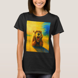 Camiseta Respeite O Groundhog Engraçado Woodchuck Cute Cria