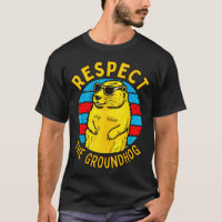 Respeite O Groundhog Engraçado Woodchuck Dia Do Gr