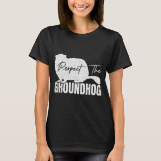 Camiseta Respeite O Groundhog Woodchuck Animal Ground Hogs