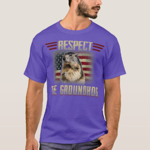 Camiseta Respeite O Groundhog Woodchuck Photo GroundHog Da
