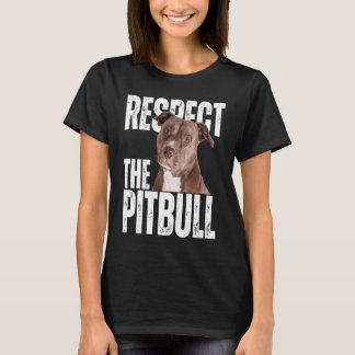 Camiseta Respeite O Pitbull Cachorro Sarcástico