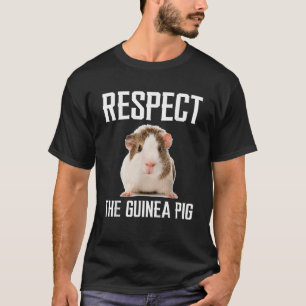 Camiseta Respeite O Porco Da Guiné Engraçado Pelo Porco Da