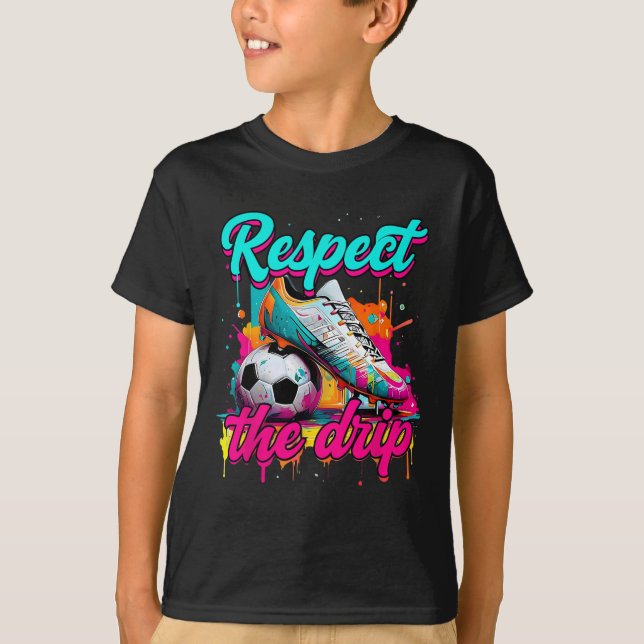 Camiseta Respeite O Sorvete De Futebol Drip Com Granulado (Frente)