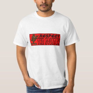 Camiseta RESPEITE O SQUATCH!  Olhe como um PRO em Bobo