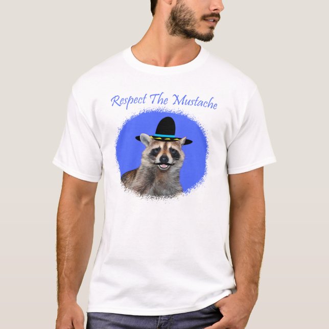 Camiseta Respeite o t-shirt do homem do bigode (Frente)