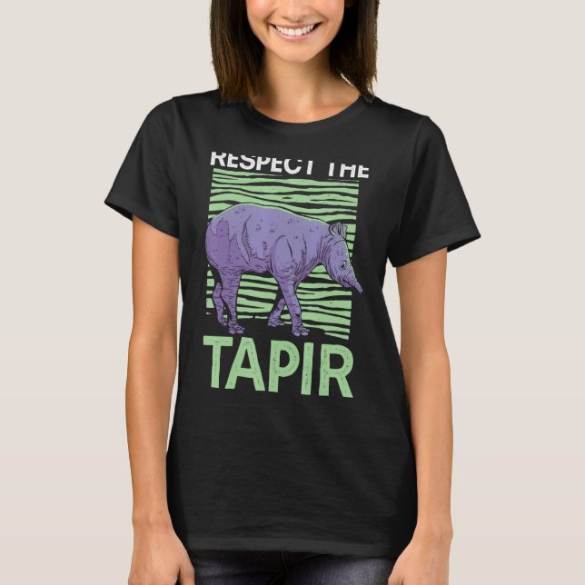 Camiseta Respeite O Tapir Do Zoicultor De Animais Selvagens (Frente)