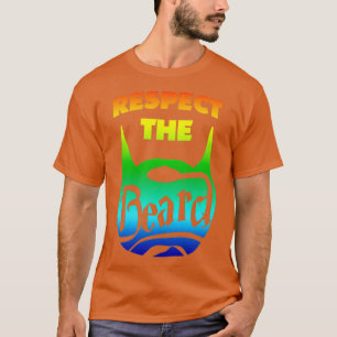 Camiseta Respeite os amantes da barba coloful barba salve o
