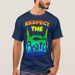 Camiseta Respeite os amantes da barba coloful barba salve o