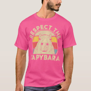 Camiseta Respeite Os Amantes Da Capybara Funny Capybaras Pa