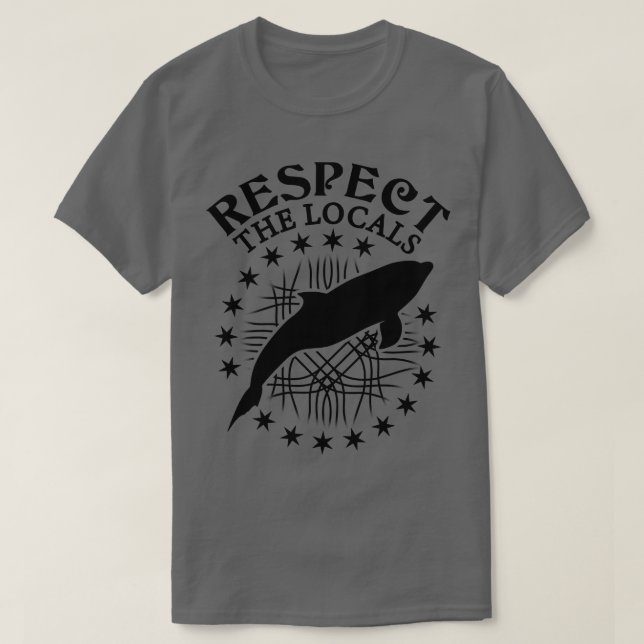 Camiseta Respeite Os Golfinhos Locais (Frente do Design)
