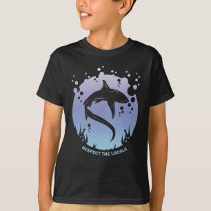 Camiseta Respeite Os Locais - Consciencialização De Tubarõe