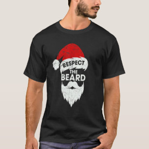 Camiseta Respeite Os Papais noeis De Natal Da Barba Xmas