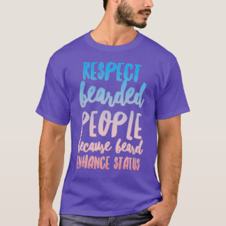 Camiseta Respeite Pessoas com barba porque a barba melhora