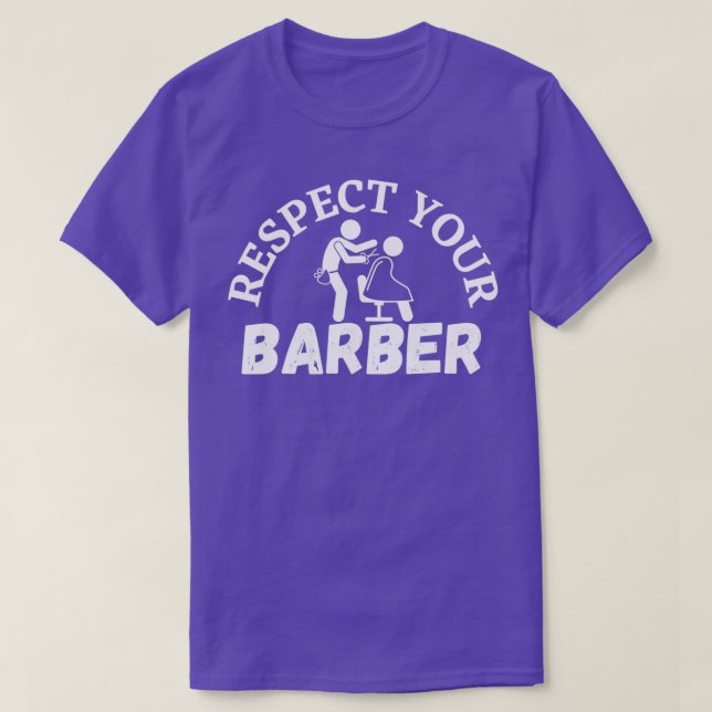 Camiseta respeite seu barbeiro (Frente do Design)