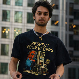 Camiseta Respeite Seus Anciãos Controle de Jogo Retro Diver