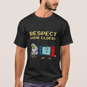 Camiseta Respeite Seus Anciãos Jogos Retrô Divertido Contrô