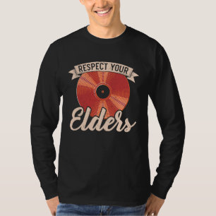 Camiseta Respeite seus anciãos Registre o Registro de Vinil